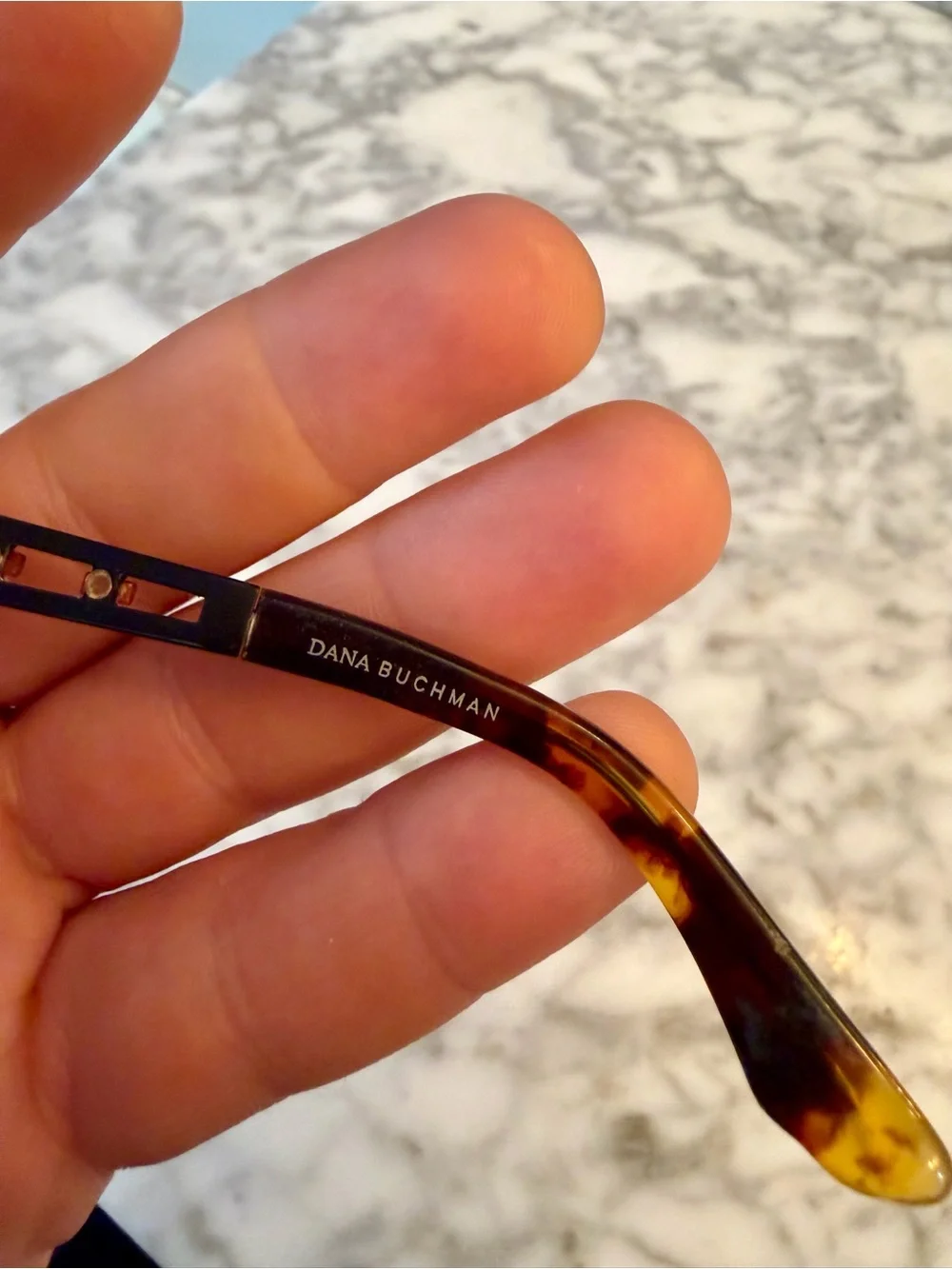 Dana Buchman Eyeglasses Frames Delta Black Titanium Crosses Tortoise 52-18-135